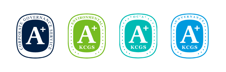 The 4types of logo of ESG Evaluation A+ obtained by the Korea ESG Standards Institute
