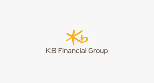 English signature top and bottom combination of KB Financial Group
