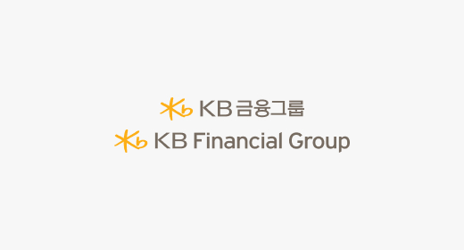 Ini adalah kombinasi horizontal tanda tangan Korea dan Inggris KB Financial Group.