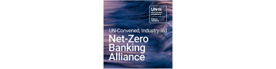 Ini adalah logo Net-Zero Banking Alliance (NZBA).