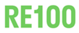 RE100(Renewable Energy 100%) 로고입니다